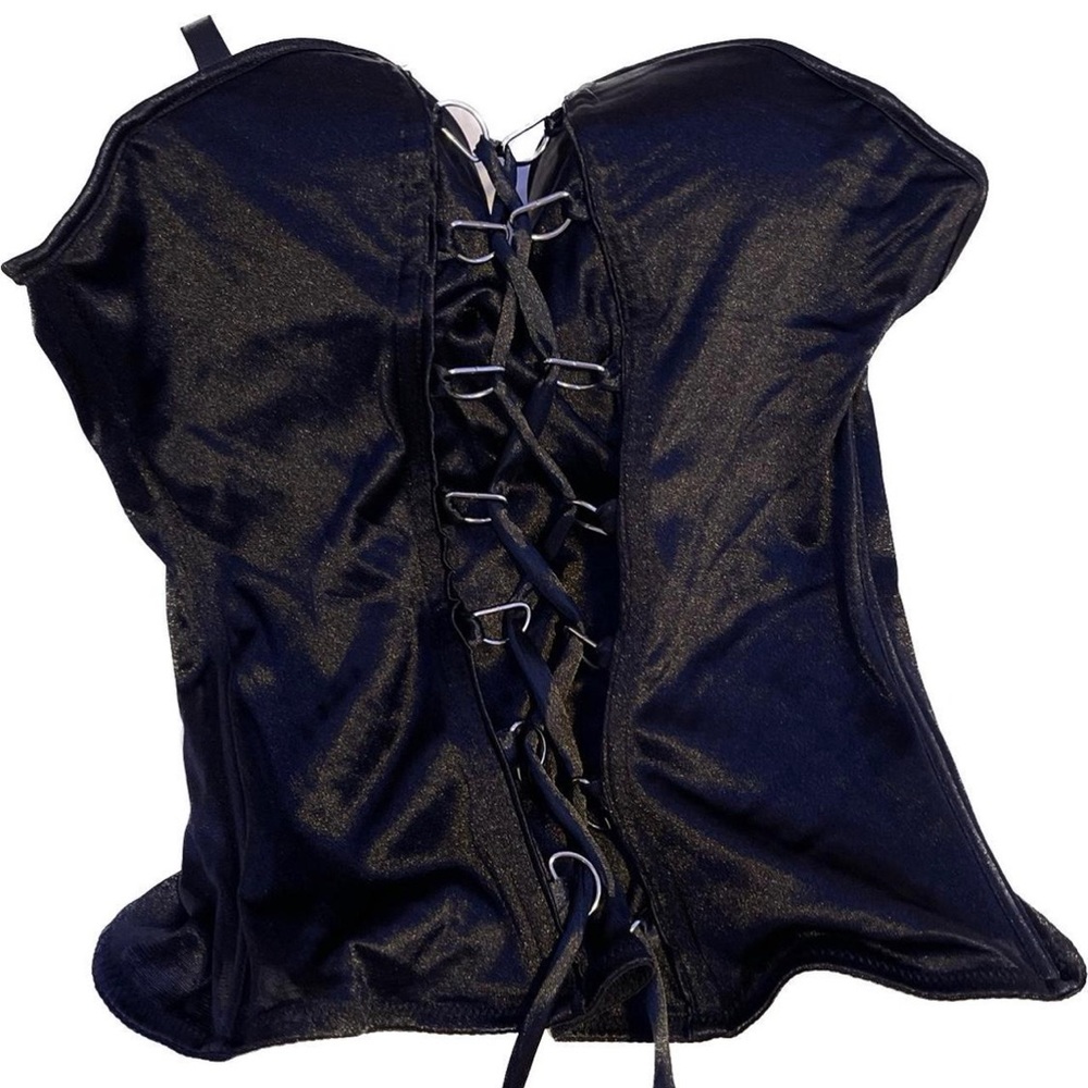 lace up satin corset